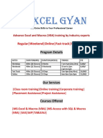 Course Content - Advance Excel & Macros PDF