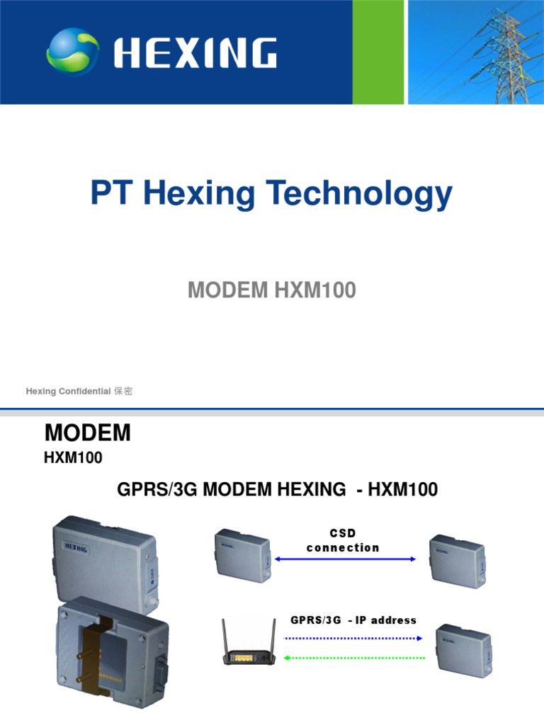 Modem HXM100 dari PT Hexing Technology | PDF | Komputer