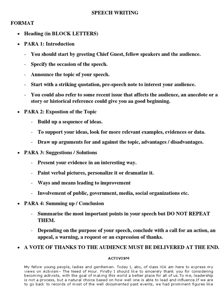 Speech Writing Oh My Words