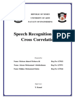 Speech Recognition Using Cross Correlation: Prepared by