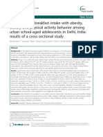 Association of Breakfast Intake With Obesity