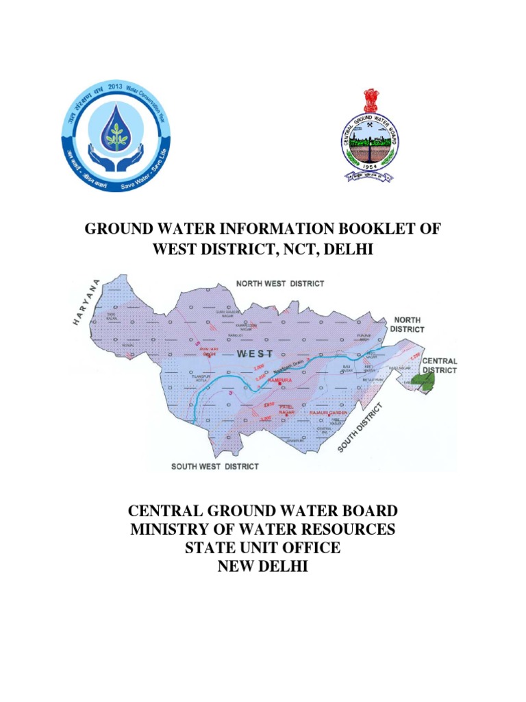 Ground Water Information Booklet of West District, NCT, Delhi PDF