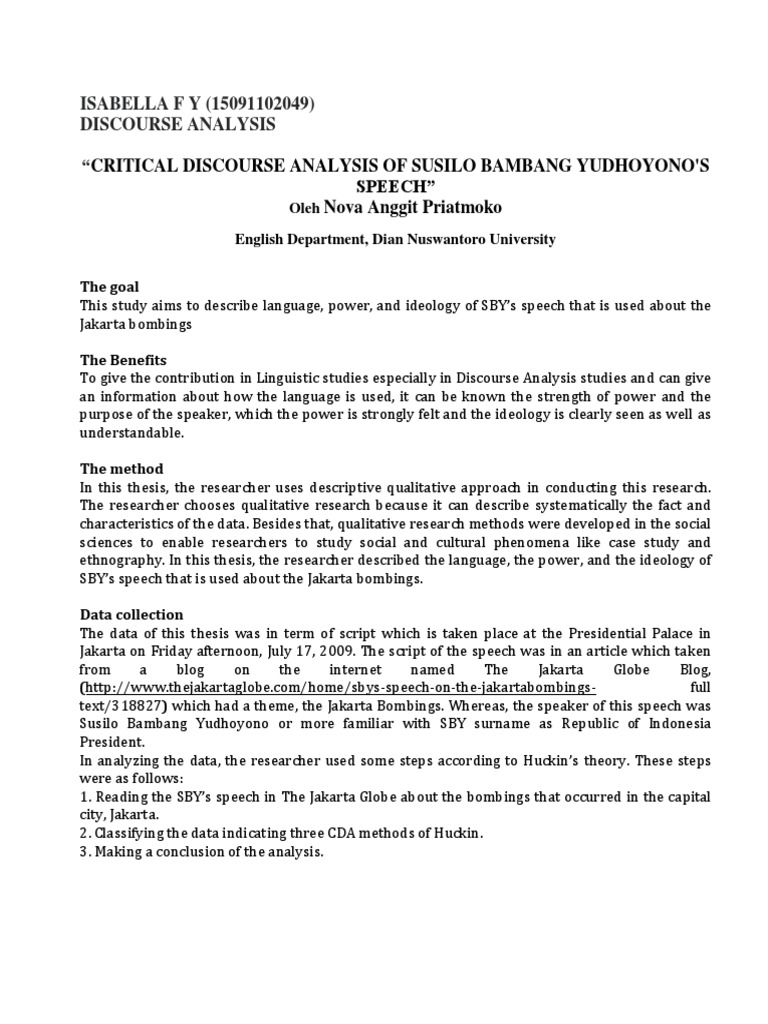 Discourse Analysis Grup 3 | PDF | Qualitative Research | Data