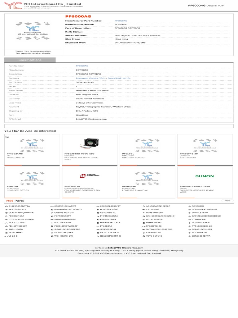 PF6000AG | PDF | Electronics | Business