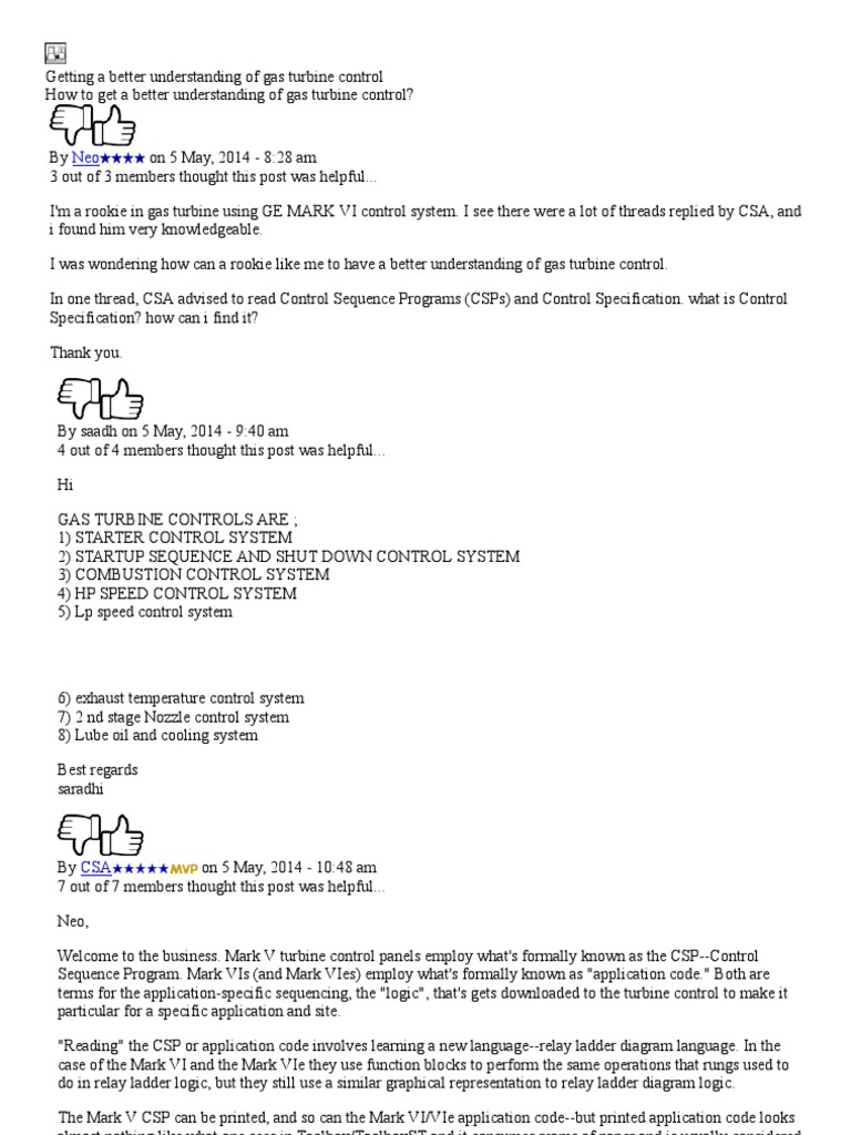Better Understanding of Gas Turbine Control | PDF | Relay | Switch