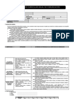 Programación Curricular Anual de Comunicación