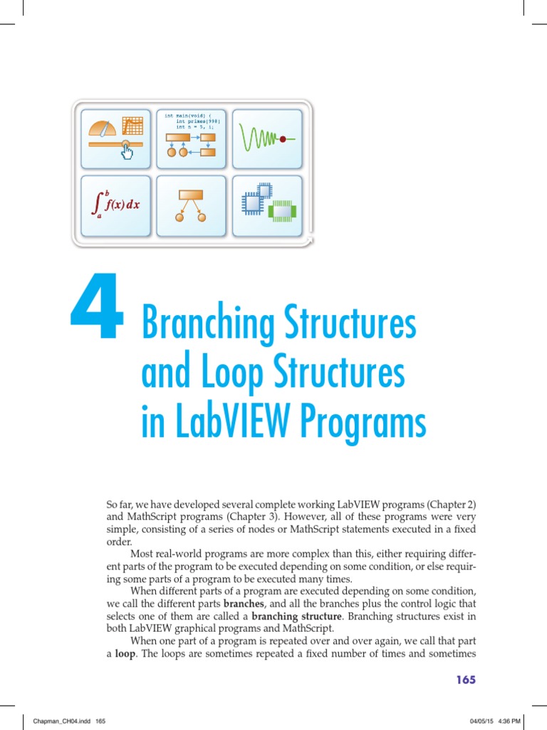 Branching Structures and Loop Structures in Labview Programs | PDF ...