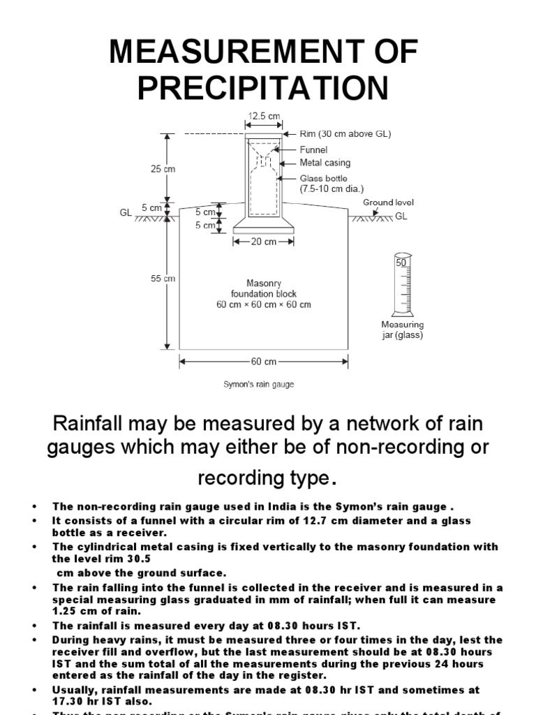 Types and Measurement of Rain Gauges | PDF | Precipitation | Rain