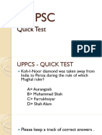 UPPCS Quick Test 1
