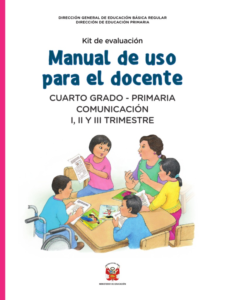 Kit Evaluacion Manual Uso Docente 4to Primaria Comunicacion | PDF ...