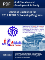 Omnibus Guidelines For 2019 TESDA Scholarship Programs