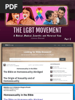 2.The LGBT Movement- Homosexuality in the Bible- Lot, Noah and Sodom and Gomorrah