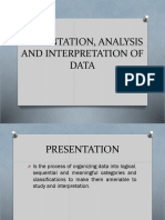 Presentation, Analysis and Interpretation of Data