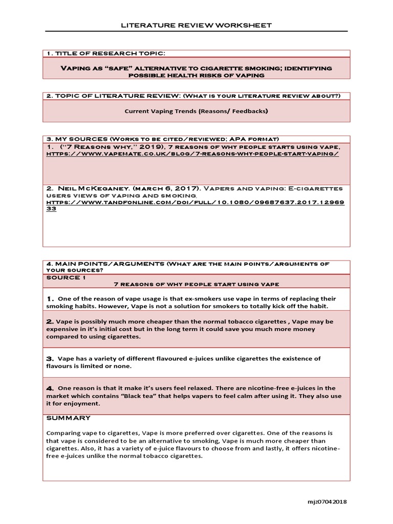 Vapers and Vaping: E-Cigarettes Users Views of Vaping and Smoking | PDF ...