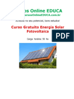 Curso Gratuito Energia Solar Fotovoltaica