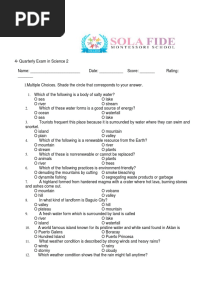 4th Quarterly Exam in Science 2