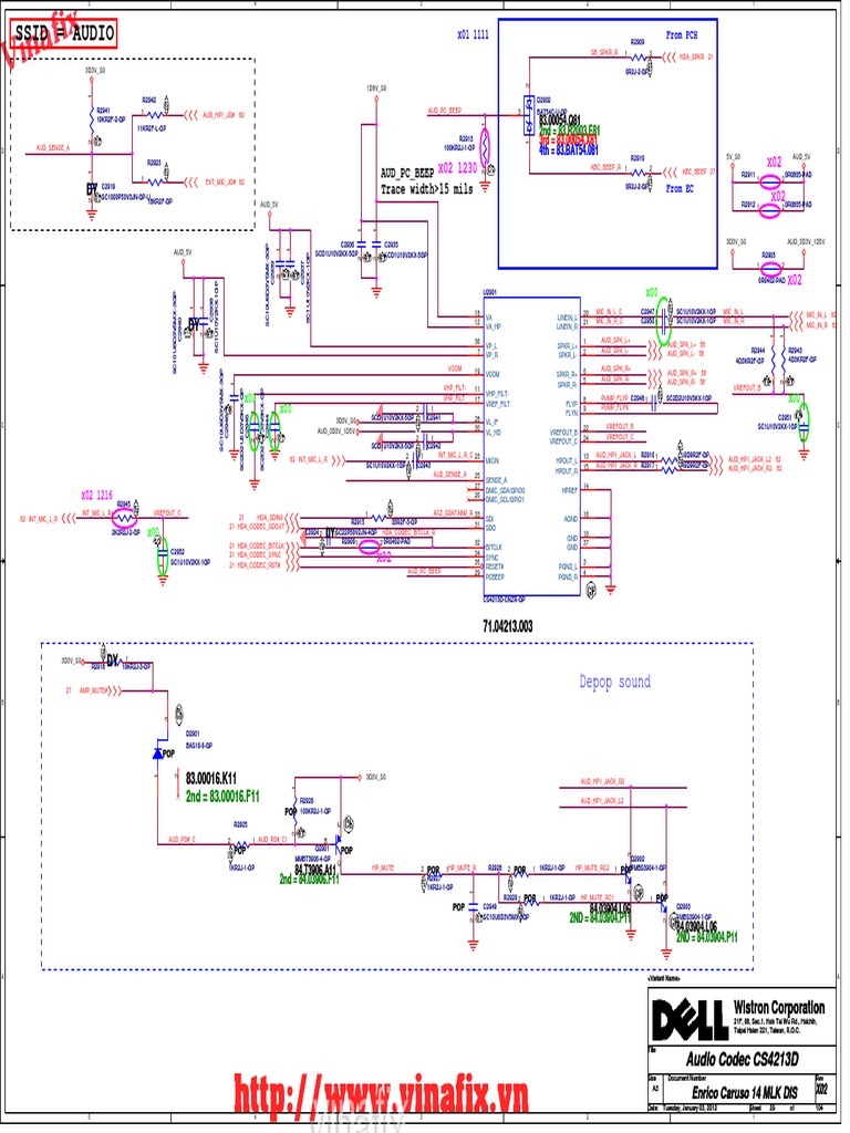 Dell Inspiron 14 3420 CODEC Schematic | PDF
