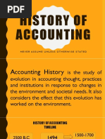 History of Accounting