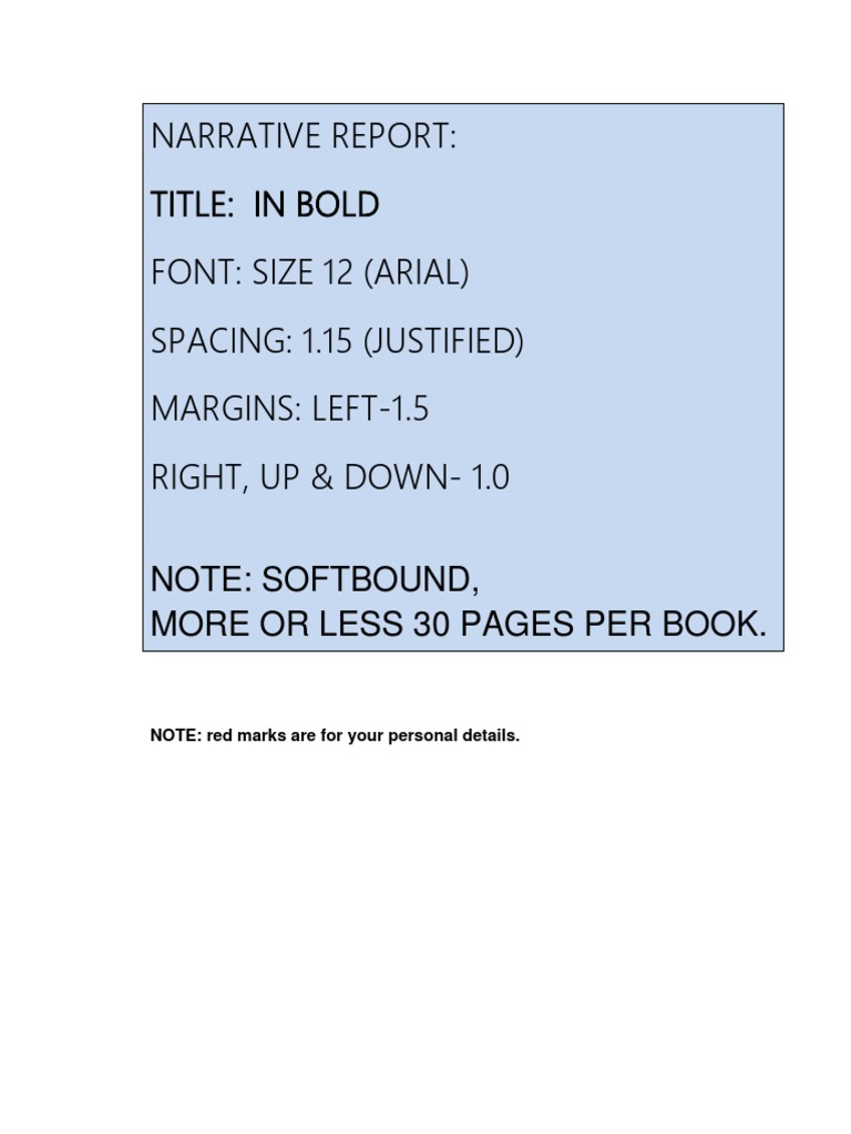 Narrative Report Formatting Guidelines | PDF | Business