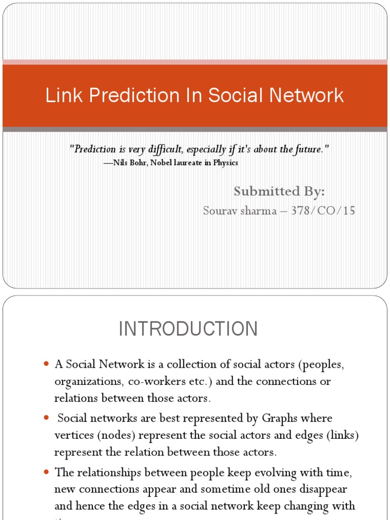 Link Prediction in Social Networks | PDF | Prediction | Randomness
