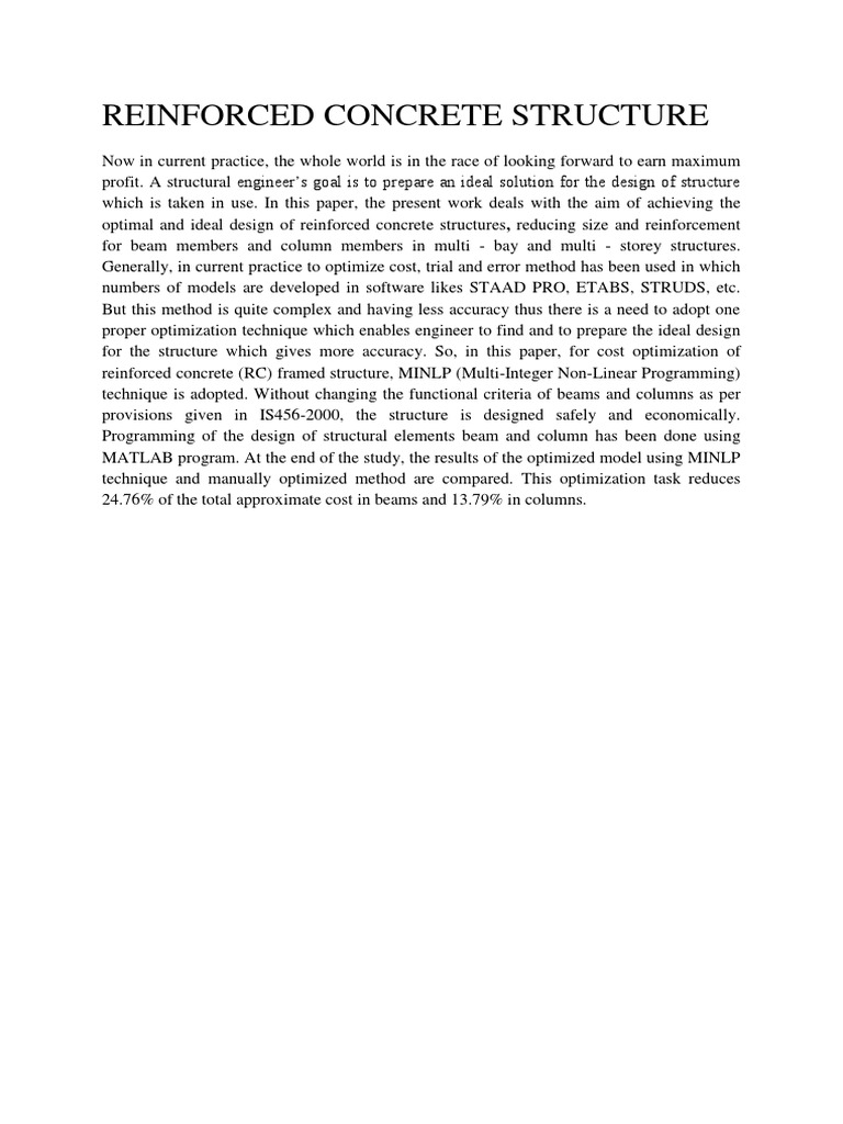Reinforced Concrete Structure | PDF | Technology & Engineering