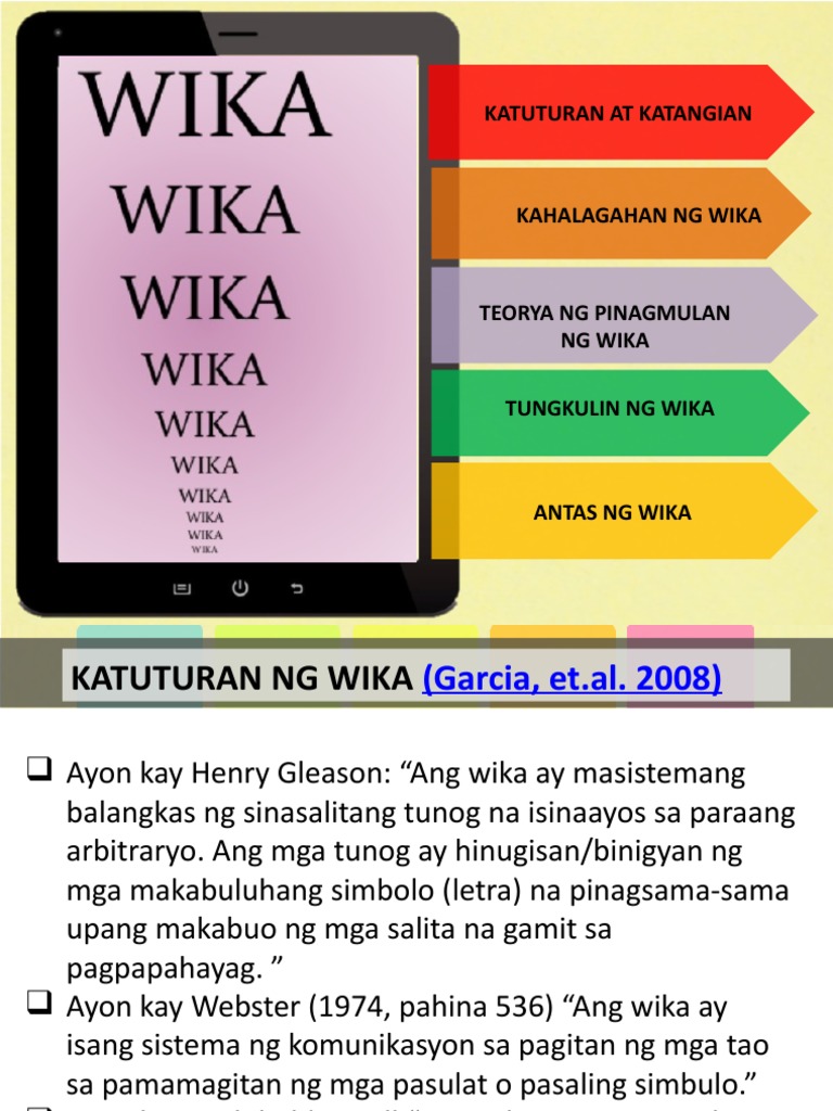 Kabanata I Wika