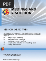 SK Meetings and Resolution