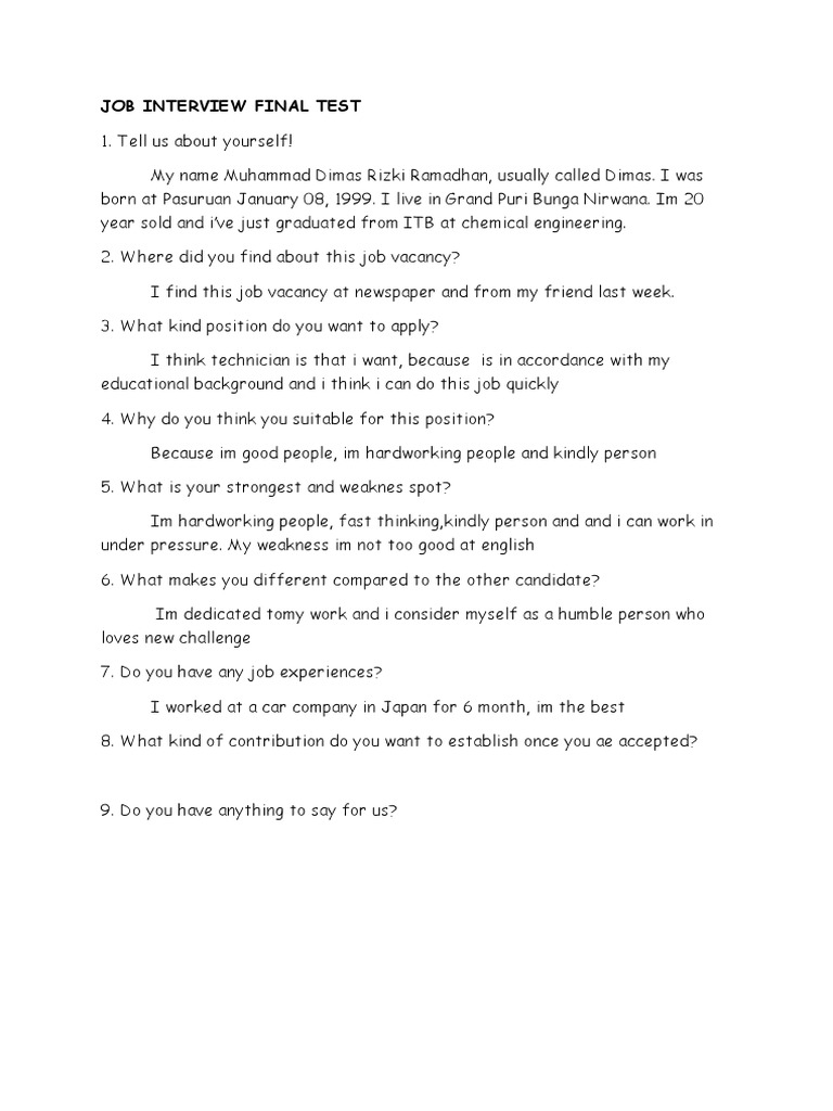 Job Interview Preparation Guide | PDF