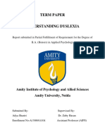 Term Paper: Amity Institute of Psychology and Allied Sciences Amity University, Noida