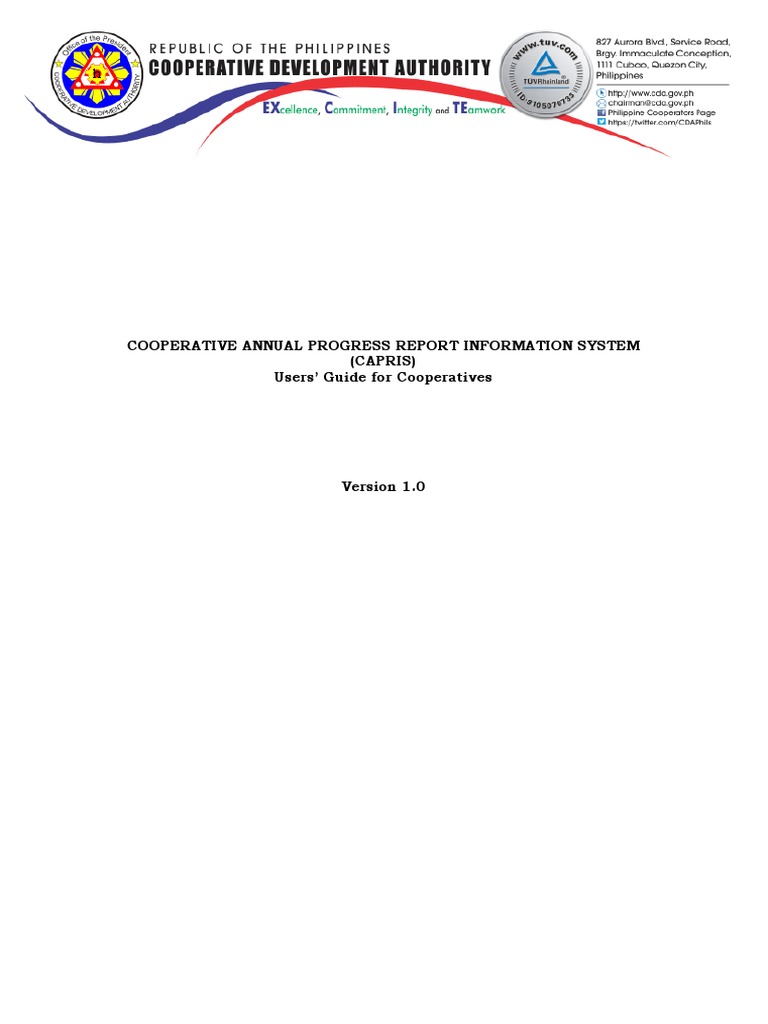 CAPRIS Users' Guide for Cooperatives | PDF | Internet | Cyberspace