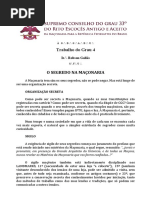 Trabalho Grau 4 - O Segredo na Maçonaria