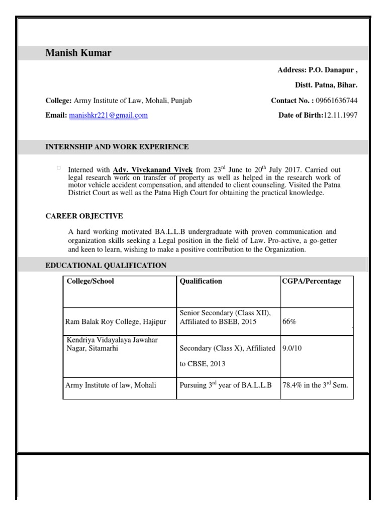 My cv1 | PDF