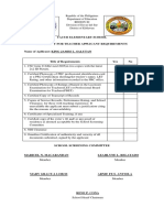 Tacub Elementary Teacher Requirements Checklist