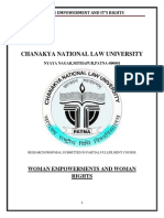 Chanakya National Law University: Woman Empowerments and Woman Rights