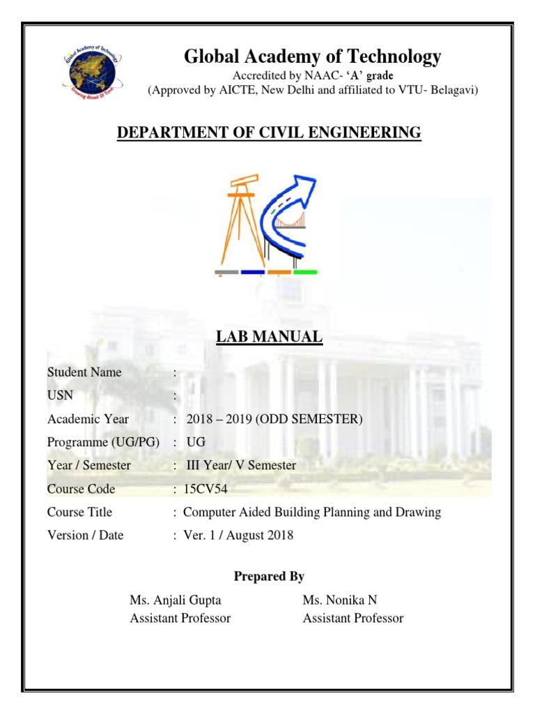 Cad Lab Manual PDF Auto Cad Engineering