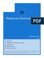 Restaurant Business Plan Example