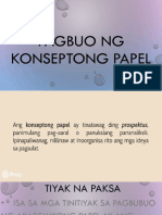 Pagbuo NG Konseptong Papel