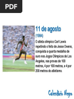 11 de Agosto - Carl Lewis Conquista Medalhas de Ouro