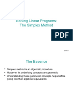 Solving linear programs with the simplex method
