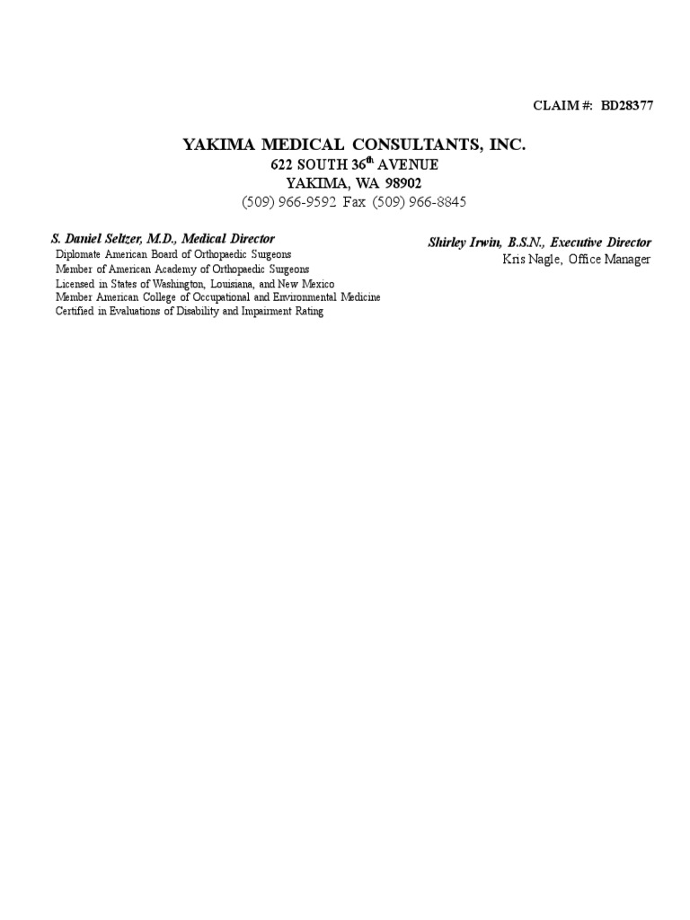 Yakima Medical Consult PDF Ankle Human Leg