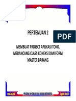 Pertemuan 2: Membuat Project Aplikasi Toko, Merancang Class Koneksi Dan Form Master Barang