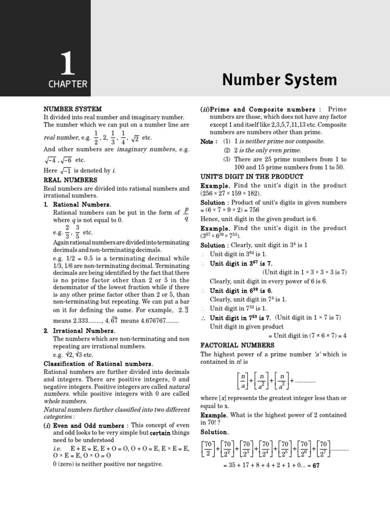 Number System: No Te: Note | PDF | Metre | Abstract Algebra
