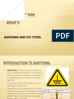 Scet Chemical 1 Year Bee PPT Group-3: Earthing and Its Types