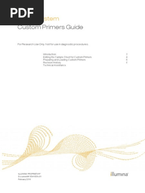 Miseq System Custom Primers Guide 01 Dna Sequencing Proprietary Software