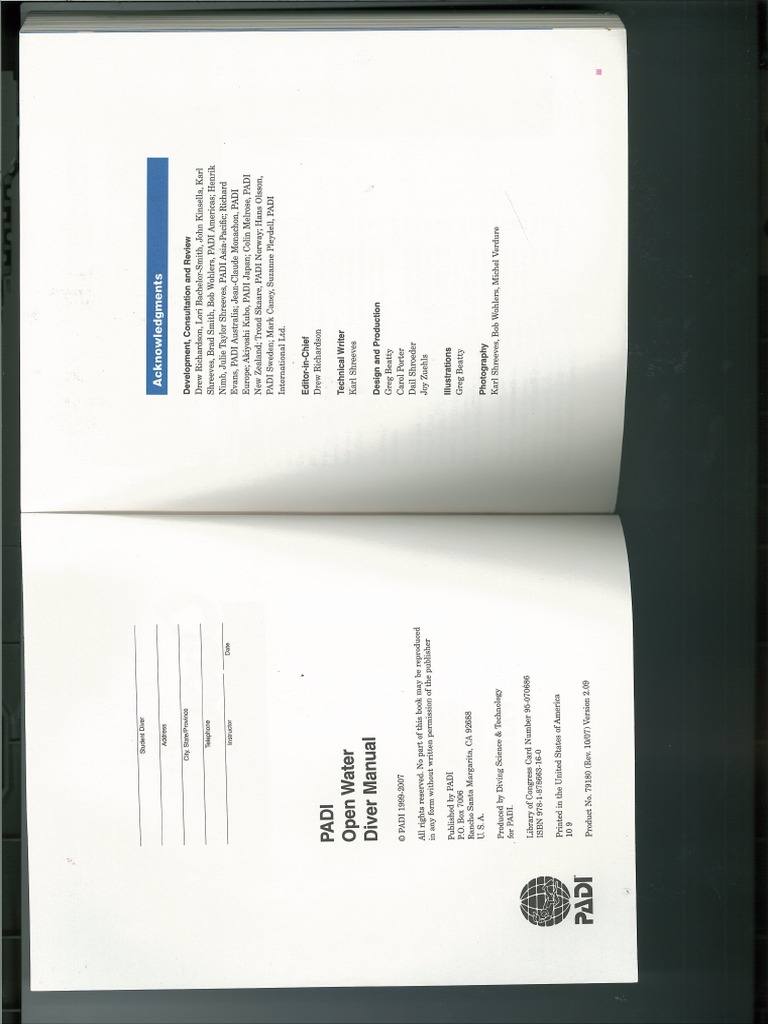 PADI DIVEMASTER MANUAL PDF visual data 7