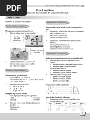 Kunci Jawaban Bupena 1a K13 Revisi