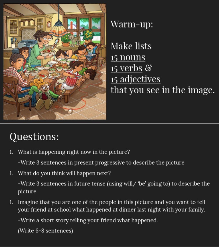 Newcomer ELD Vocabulary Warmup | PDF