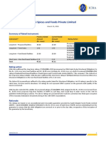 Aachi Spices and Foods Private Limited: Summary of Rated Instrument