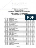 Specializarea Medicină Lista Candidaților Cu Media Finală Minim 5 Care Nu Au Ost Admiși