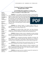 2018 Atlantic Coast Pipeline Resolution (2nd) - National Congress of American Indians (June 2018)